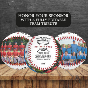 Pelota De Béisbol Personalizado Patrocinador Gracias regalo con foto