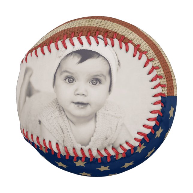 Pelota De Béisbol Personalizado personalizada hizo a EE.UU. patrióti (Anverso derecho)
