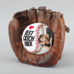 Pelota De Béisbol Personalizado personalizado<br><div class="desc">personalizado,  uno de los tipos únicos hechos por tu personalizado de béisbol Best Catch Ever - la bola tiene un pequeño detalle de corazón - puedes agregar tus propias fotos a esta bola de base de Ricaso</div>