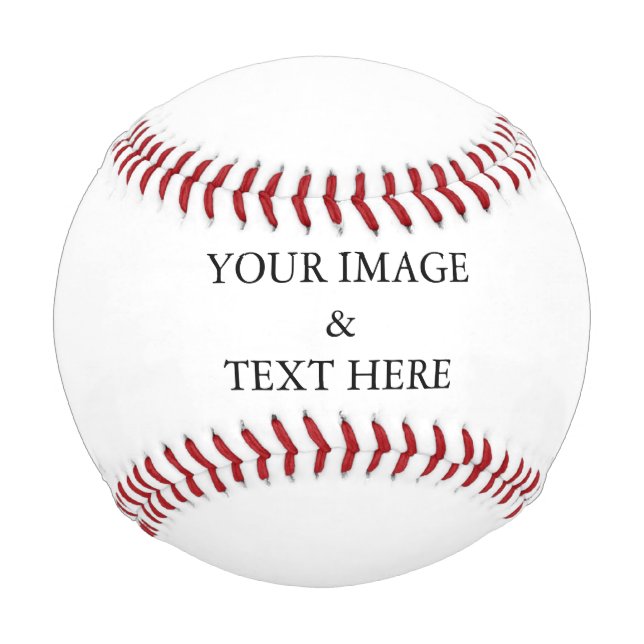 Pelota De Béisbol Personalizado personalizado de su propia foto (Anverso)