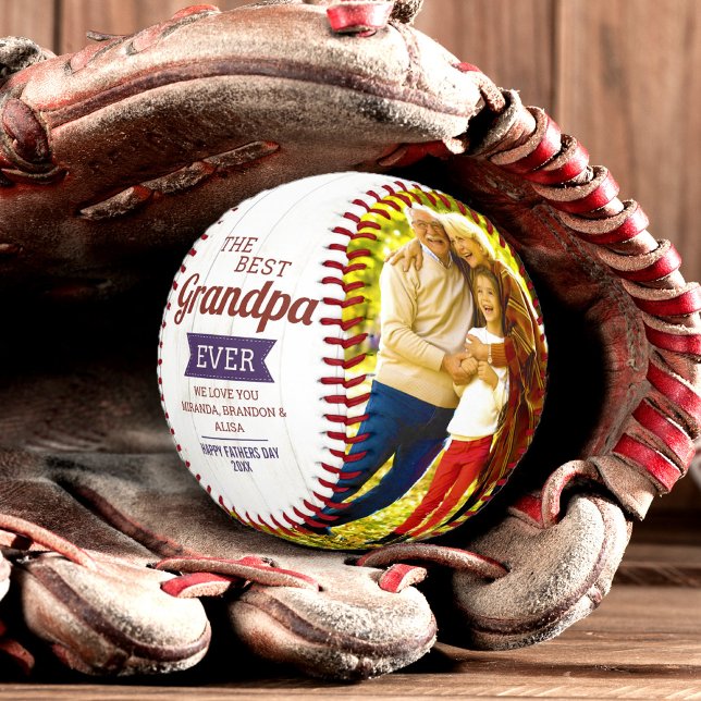 Pelota De Béisbol Personalizado Rústico mejor foto del Día del Padre (Subido por el creador)