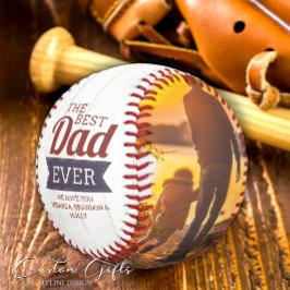 Pelota De Béisbol Personalizado Rústico Mejor Papa jamás foto del Dí
