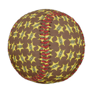 Pelota De Béisbol Personalizado Sheriff Badge Baseball