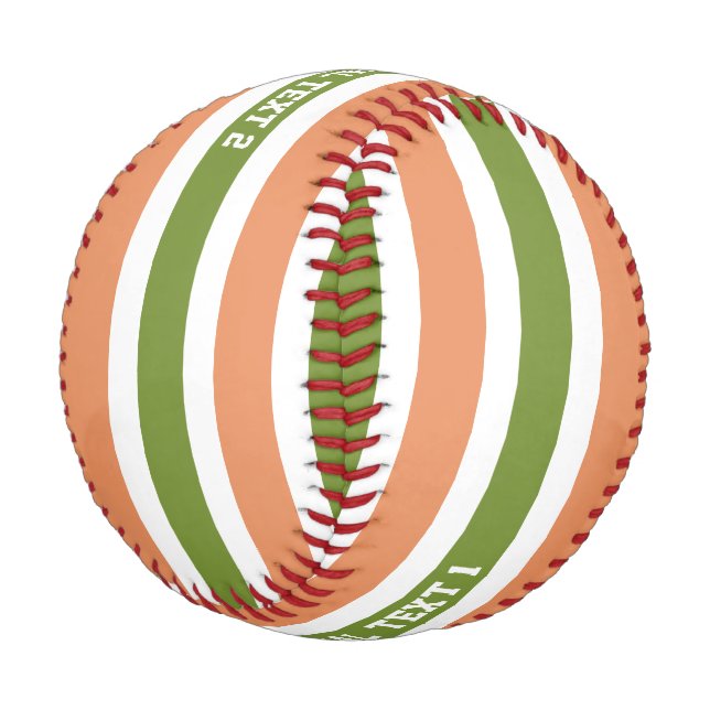 Pelota De Béisbol Personalizado Stripes (Angular)