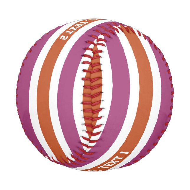 Pelota De Béisbol Personalizado Stripes (Angular)