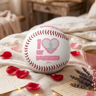 Pelota De Béisbol Personalizado Te Amo Mi Novio – Agregar Foto y Nom