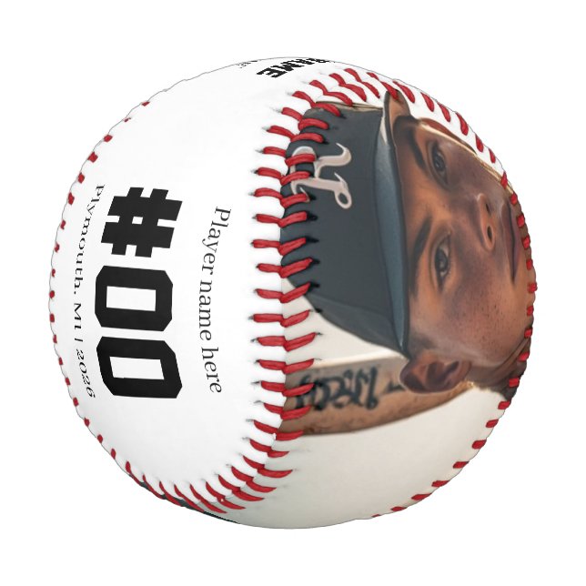 Pelota De Béisbol Personalized Senior Night Party Players Keepsake (Angular)