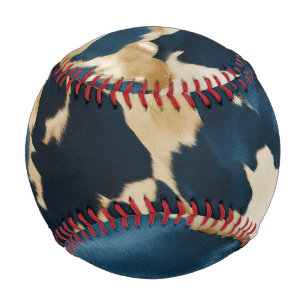 Pelota De Béisbol Piel de vaca de oro de Blue Brown