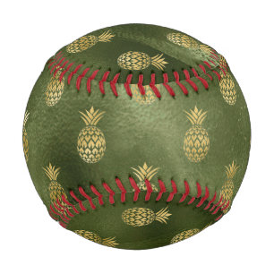 Pelota De Béisbol Piña Tropical Fruta Amarilla Verde Jungla