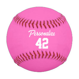 Pelota De Béisbol Pink Girly Personnalisé