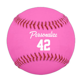 Pelota De Béisbol Pink Girly Personnalisé