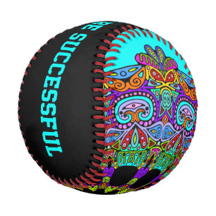 Pelota De Béisbol Pintura manual de la cara de reloj de Mandala 24
