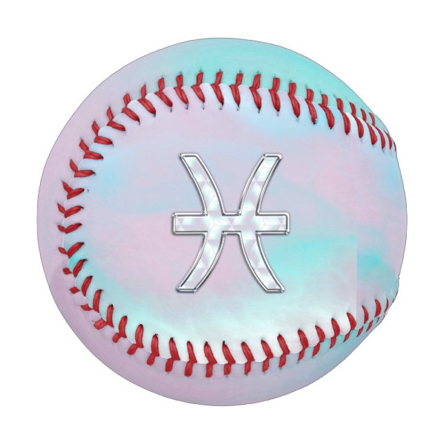 Pelota De Béisbol Pisces Símbolo zodiaco Pastel Madre del estilo de  (Anverso izquierdo)