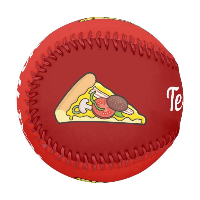 Pelota De Béisbol Pizza Slice (Reverso derecho)