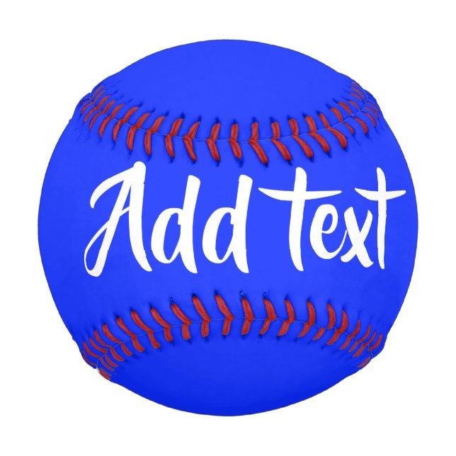 Pelota De Béisbol Plano sólido azul (Anverso)