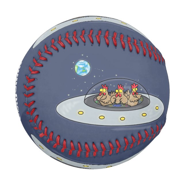 Pelota De Béisbol Pollos divertidos en el ilustracion del personaliz (Anverso izquierdo)