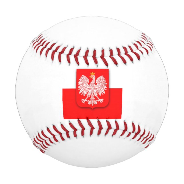 Pelota De Béisbol Polonia Bandera Polaca (Anverso)