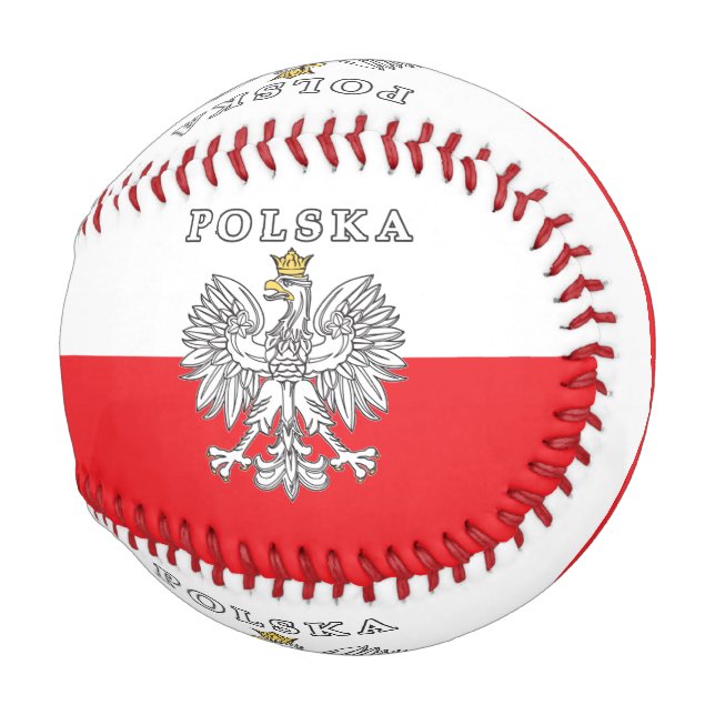 Pelota De Béisbol Polska con águila polaca (Anverso derecho)