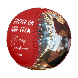 Pelota De Béisbol Por siempre en tu equipo Feliz Navidad 2 Foto