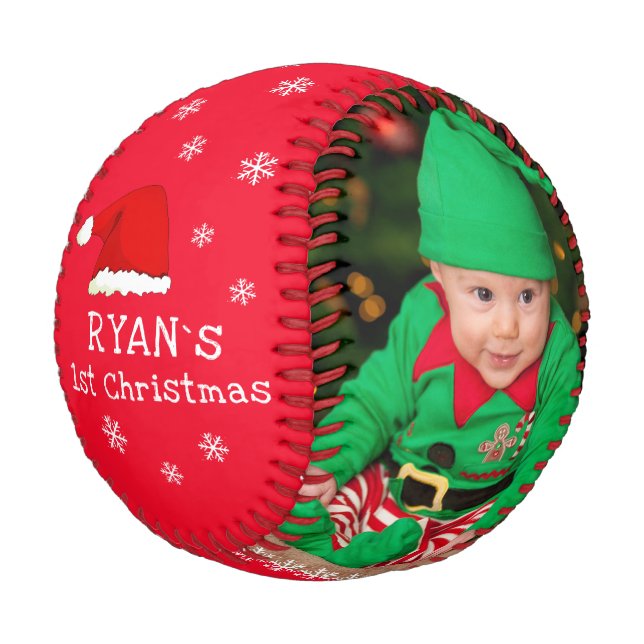 Pelota De Béisbol Primera foto de Sombrero de Nieve de Navidad para  (Angular)