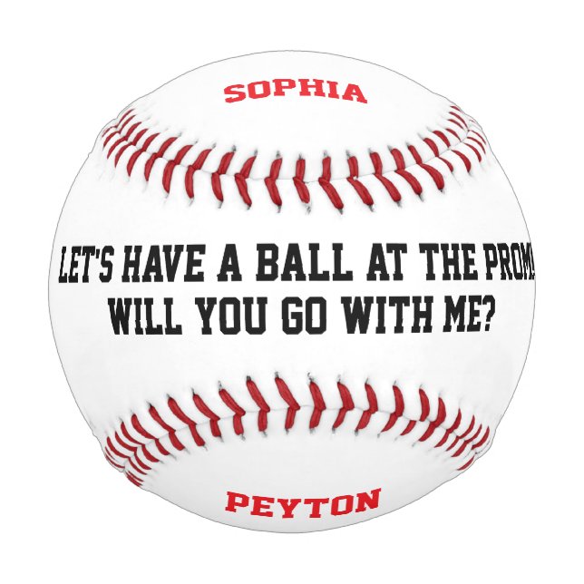 Pelota De Béisbol Prom Proposal Promposal (Anverso)