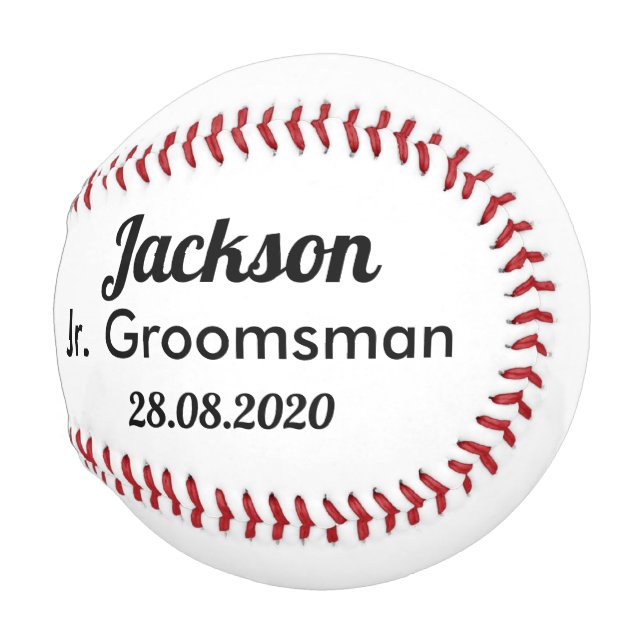 Pelota De Béisbol Propuesta de Jr. Groomsmen Regalo de Béisbol (Anverso derecho)