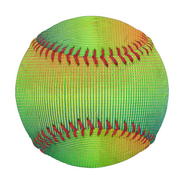 Pelota De Béisbol Psicodélico 2 Béisbol (Anverso)