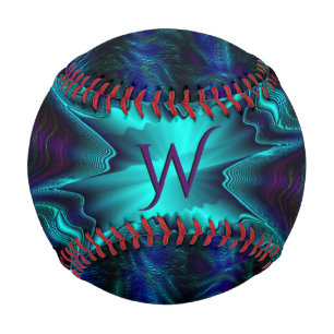Pelota De Béisbol Púa de guitarra de diseño azul cobalto