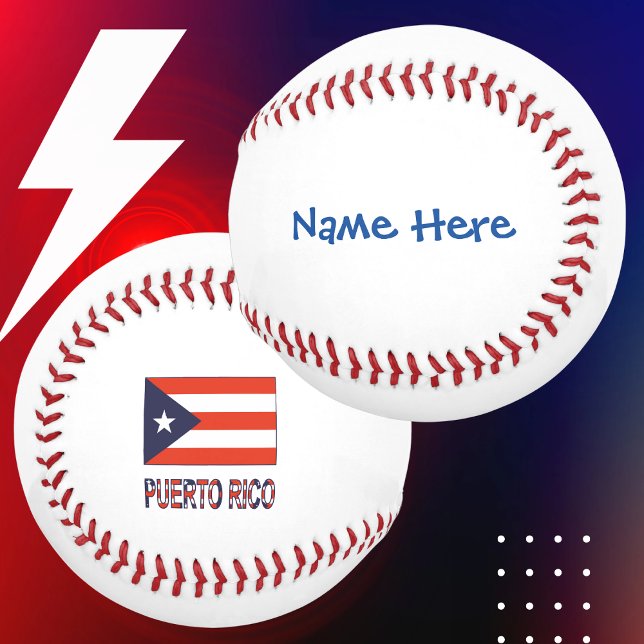 Pelota De Béisbol Puerto Rico Bandera de Puerto Rico Personalización (Subido por el creador)