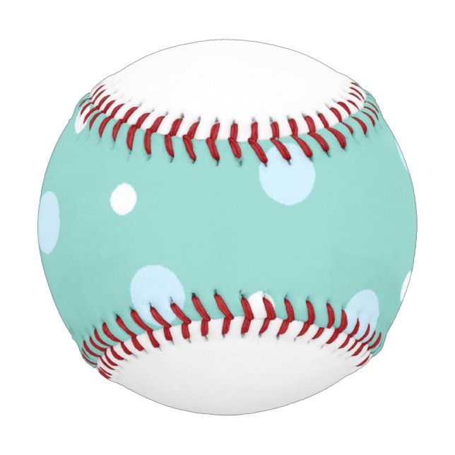 Pelota De Béisbol Puntos de polka con nombre (Anverso)