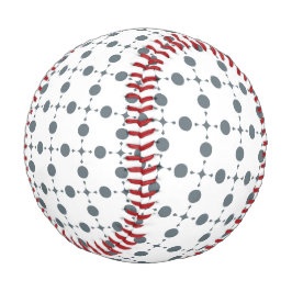 Pelota De Béisbol Puntos de Polka Gris, Patrón De Punto De Polka, Pu