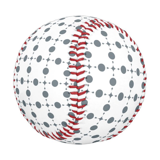 Pelota De Béisbol Puntos de Polka Gris, Patrón De Punto De Polka, Pu (Angular)