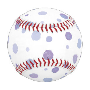 Pelota De Béisbol puntos de polka pintados a mano