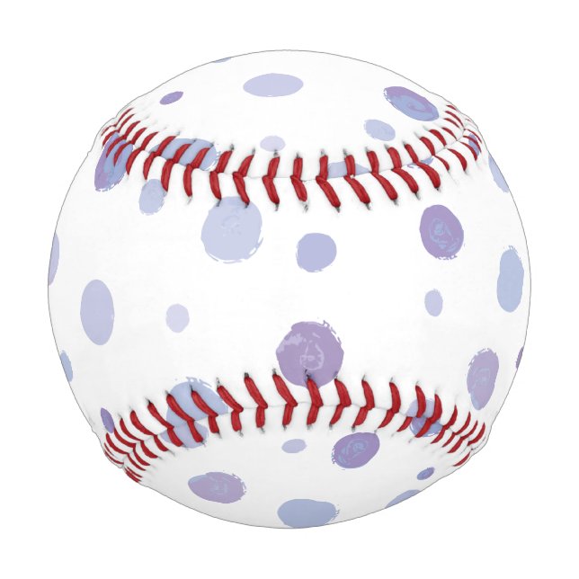 Pelota De Béisbol puntos de polka pintados a mano (Anverso)