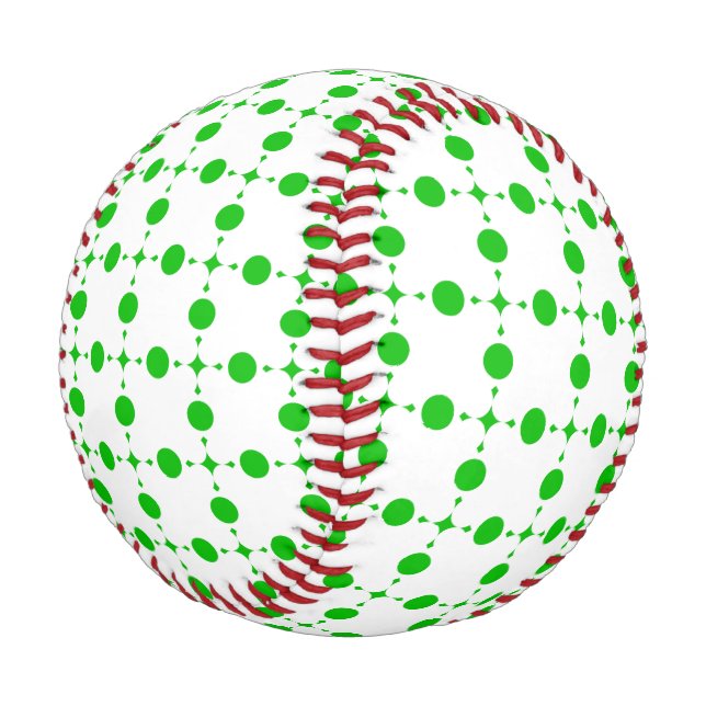 Pelota De Béisbol Puntos de Polka Verde, Patrón De Punto De Polka, P (Angular)