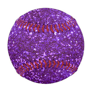 Pelota De Béisbol Purple Bling Girly Glam Sparkly