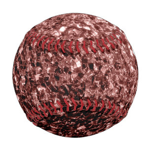 Pelota De Béisbol Purpurina de imitación rojo pardo chispeando