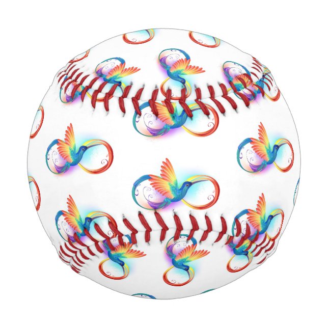 Pelota De Béisbol Rainbow Hummingbird with Infinity symbol (Anverso)