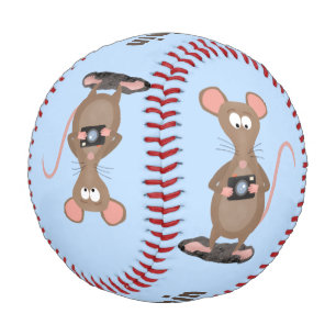 Pelota De Béisbol Rata divertida con ilustracion de personalizado de