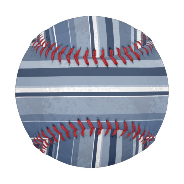 Pelota De Béisbol Rayas Azul (Reverso)