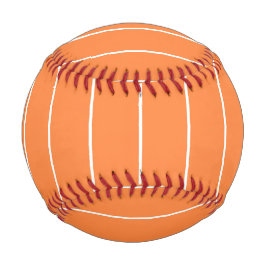 Pelota De Béisbol Rayas Blancas Simples sobre Fondo Naranja