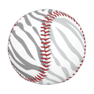 Pelota De Béisbol Rayas de cebra mágica haga clic en el color gris