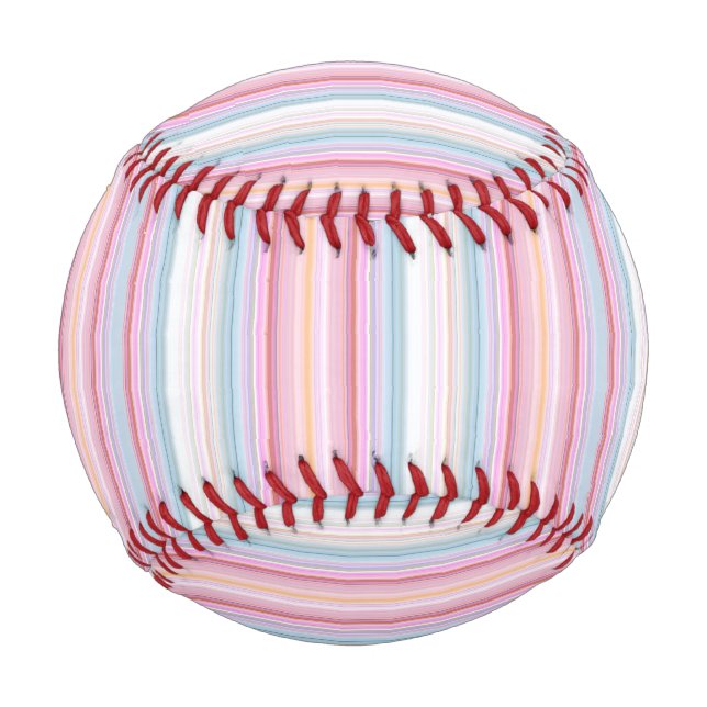 Pelota De Béisbol Rayas puntiagudas blancas (Anverso)