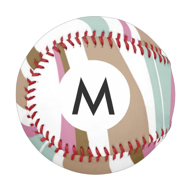 Pelota De Béisbol Rayas retro (Anverso izquierdo)