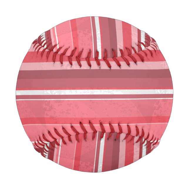 Pelota De Béisbol Rayas rosadas (Reverso)