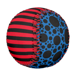 Pelota De Béisbol Rayas y puntos de estrechas negras + tu trasero. e