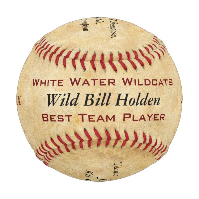 Pelota De Béisbol Reconocimiento del jugador de béisbol personalizad (Anverso)