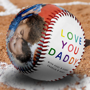 Pelota De Béisbol Recuerdo de Colograma de Fotos 'TE QUIERO PAPÁ' Ar