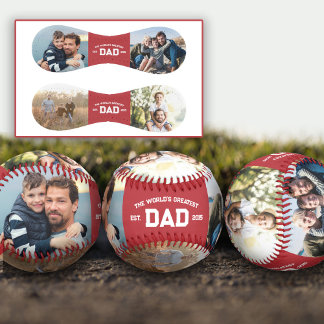 Pelota De Béisbol Red 4 Photos Varisty Font World's Greatest Dad