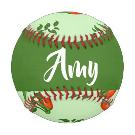 Pelota De Béisbol Red and green chili peppers pattern